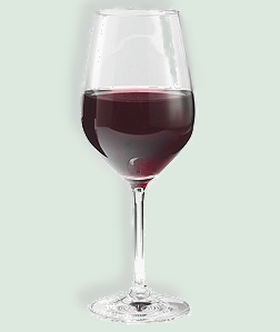 Glass of red wine